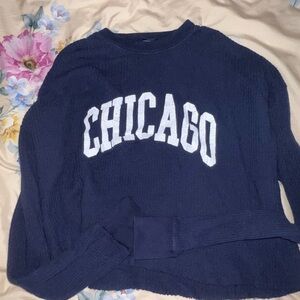 brandy melville navy chicago sweater